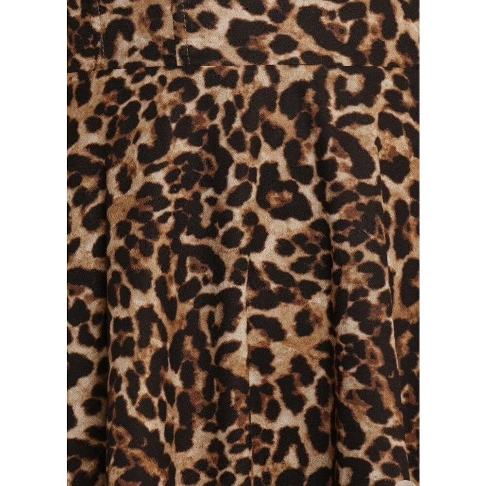 Petal & Pup Ayana Leopard Print Fit & Flare Midi Dress Size L - Picture 7 of 16